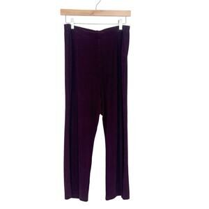 Chicos Travelers Purple Stretch Pants Sz LP